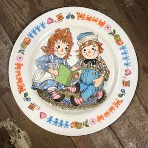 Vintage Raggedy Ann and Andy Childs Plastic Plate